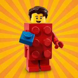 LEGO MINIFIGURES SERIE 18 71021 - 2 BRICK SUIT GUY ragazzo mattoncino - UNA M...