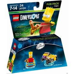 LEGO DIMENSIONS 71211 Fun Pack BART SIMPSON GRAVITY SPRINTER SUBITO DISPONIBILE