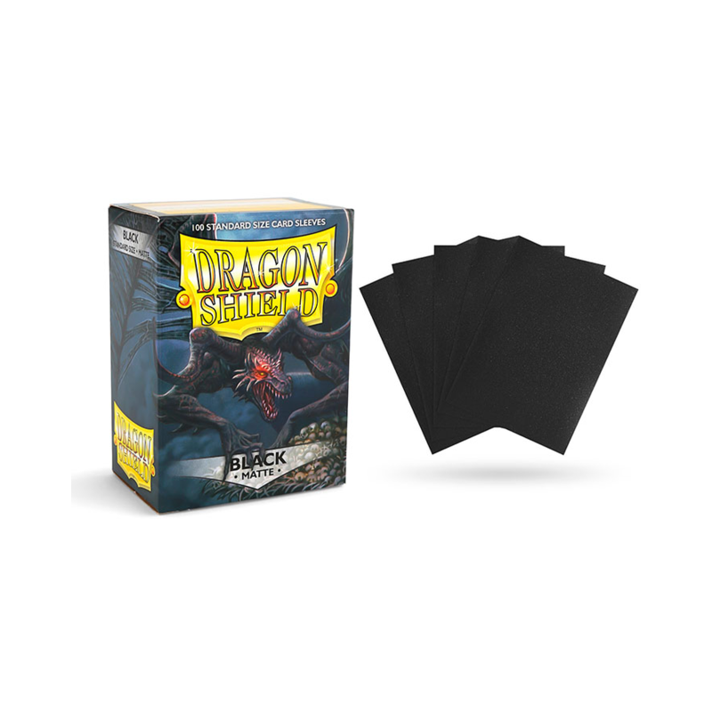 DECK DRAGON SHIELD MATTE SLEEVES BLACK (100 BUSTINE NERO) 63X88MM - BF11002