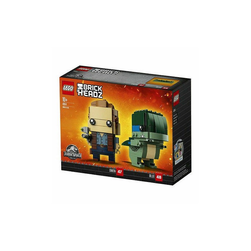 LEGO BRICKHEADZ 41614 Owen & Blue JURASSIC WORLD MAG 2018