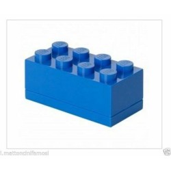 LEGO CONTENITORE BLU 2X4 LUNCH MINI BOX BATTESIMO COMUNIONE CONFETTI