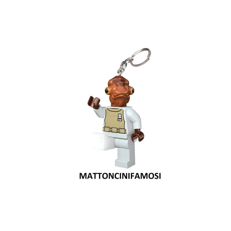 LEGO LGL-KE59 STAR WARS ADMIRAL ACKBAR Key Chain LEDLITE TORCIA PORTACHIAVI