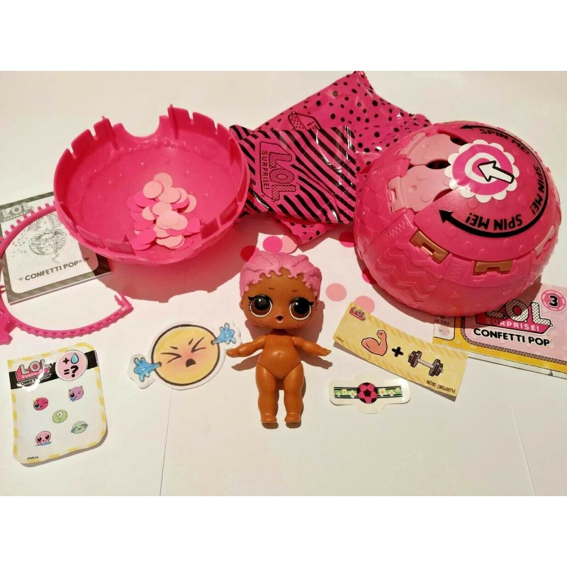 LOL SURPRISE CONFETTI POP SPIKE 3-017 SERIE 3 WAVE 2 ORIGINALE COME NUOVA