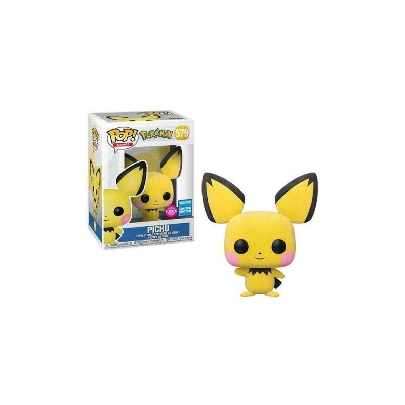 FUNKO POP 579 POKEMON PICHU FLOCKED LIMITED ED. scat. leg. rov.