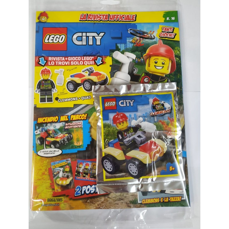 LEGO CITY RIVISTA MAGAZINE NR 16 IN ITALIANO + POLYBAG  MINIFIGURE ESCLUSIVA