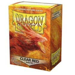 Dragon Shield Matte Art Sleeves - Clear Red (100 bustine) 63X88MM - 11043