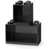 LEGO BRICK SHELF MENSOLA CONTENITORE NERO IMPILABILE DIVISIBILE