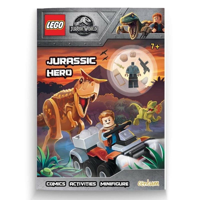 LEGO LIBRO JURASSIC WORLD IN INGLESE CON MINIFIGURE OWEN ESCLUSIVA