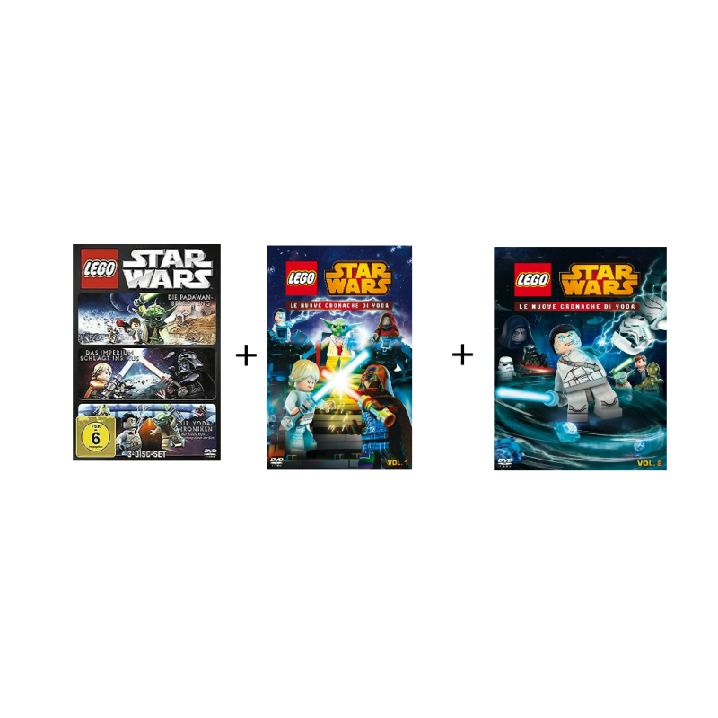 LEGO DVD STAR WARS MINACCIA PADAWAN IMPERO FALLISCE ANCORA CRONACHE DI YODA ...