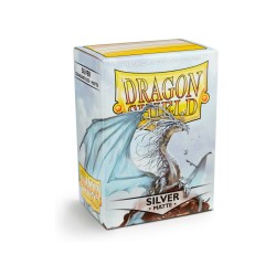 DECK DRAGON SHIELD MATTE SLEEVES SILVER (100 BUSTINE) 63X88MM - 11008