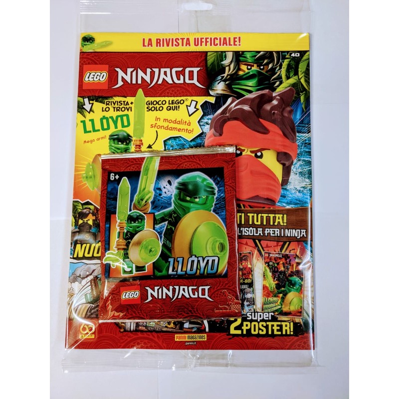 LEGO NINJAGO RIVISTA MAGAZINE 40 IN ITALIANO + POLYBAG LLOYD