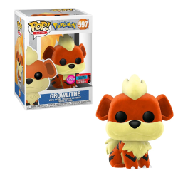 FUNKO POP 597 GROWLITHE FLOCCATO FLOCKED POKEMON LIMITED 2020 FALL CONVENTION