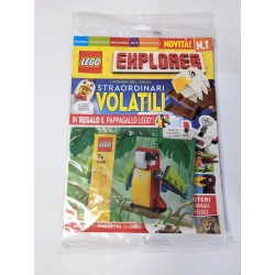 LEGO EXPLORER MAGAZINE 1 CON POLYBAG 11949 ESCLUSIVA PAPPAGALLO - PANINI