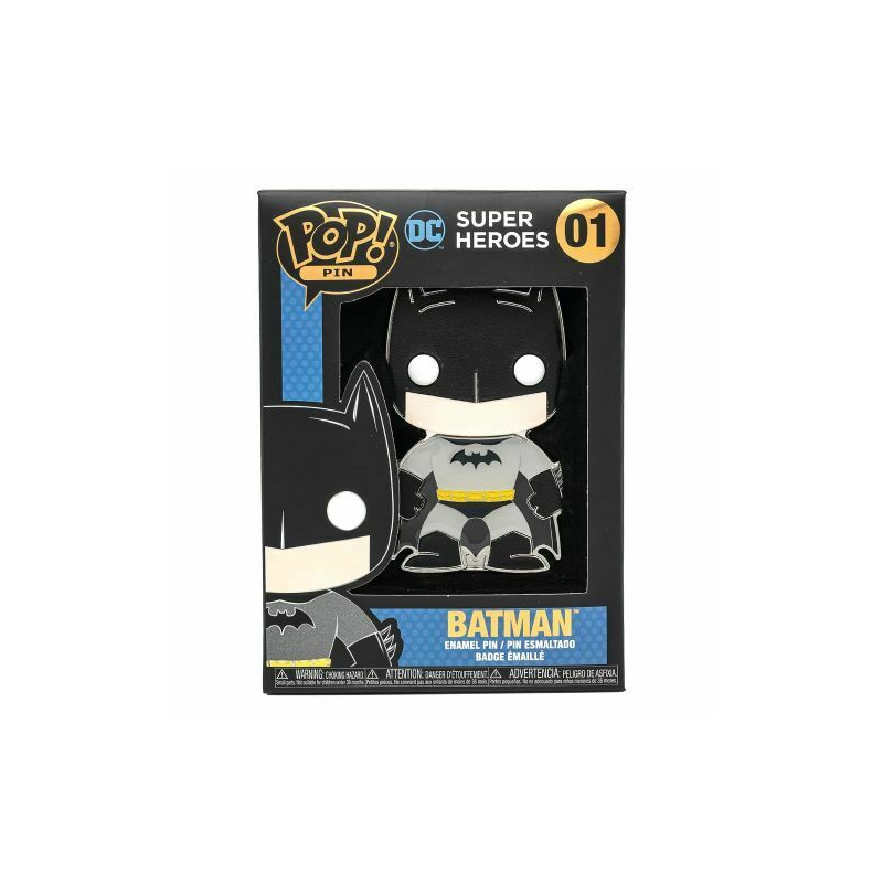 FUNKO POP PIN DC SUPER HEROES 01 BATMAN - 10 CM SPILLA SMALTATA