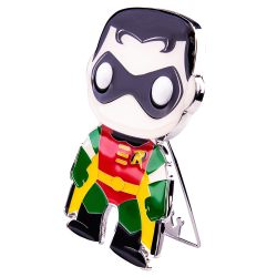 FUNKO POP PIN DC SUPER HEROES 02 ROBIN - 10 CM SPILLA SMALTATA