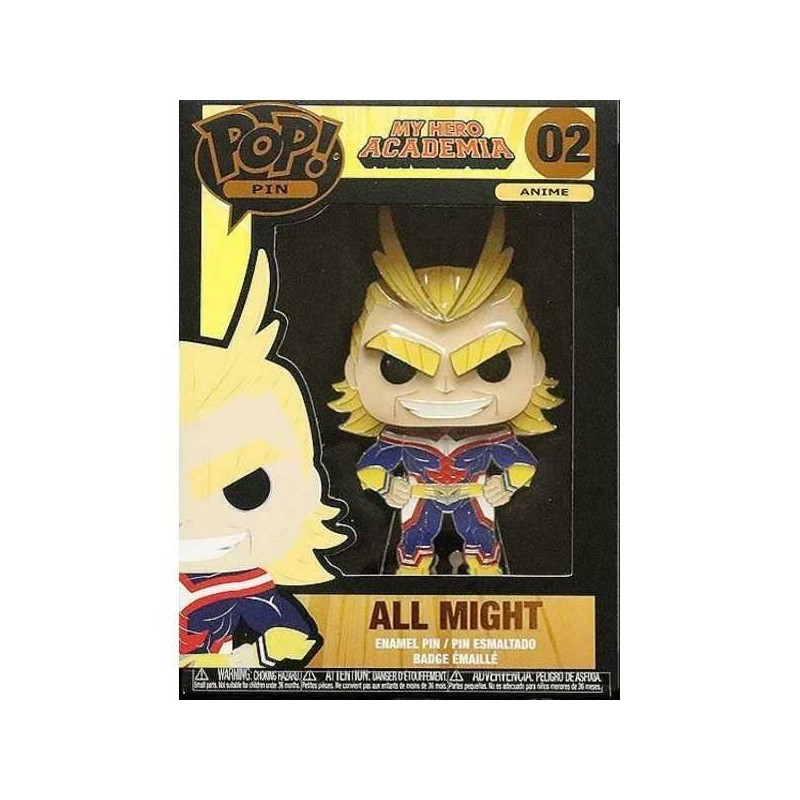 FUNKO POP PIN MY HERO ACADEMIA 02 ALL MIGHT - 10 CM SPILLA SMALTATA