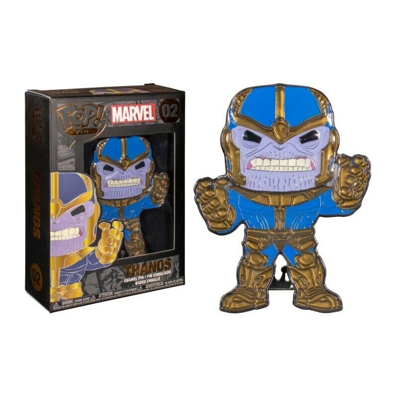 FUNKO POP PIN MARVEL 02 THANOS - 10 CM SPILLA SMALTATA