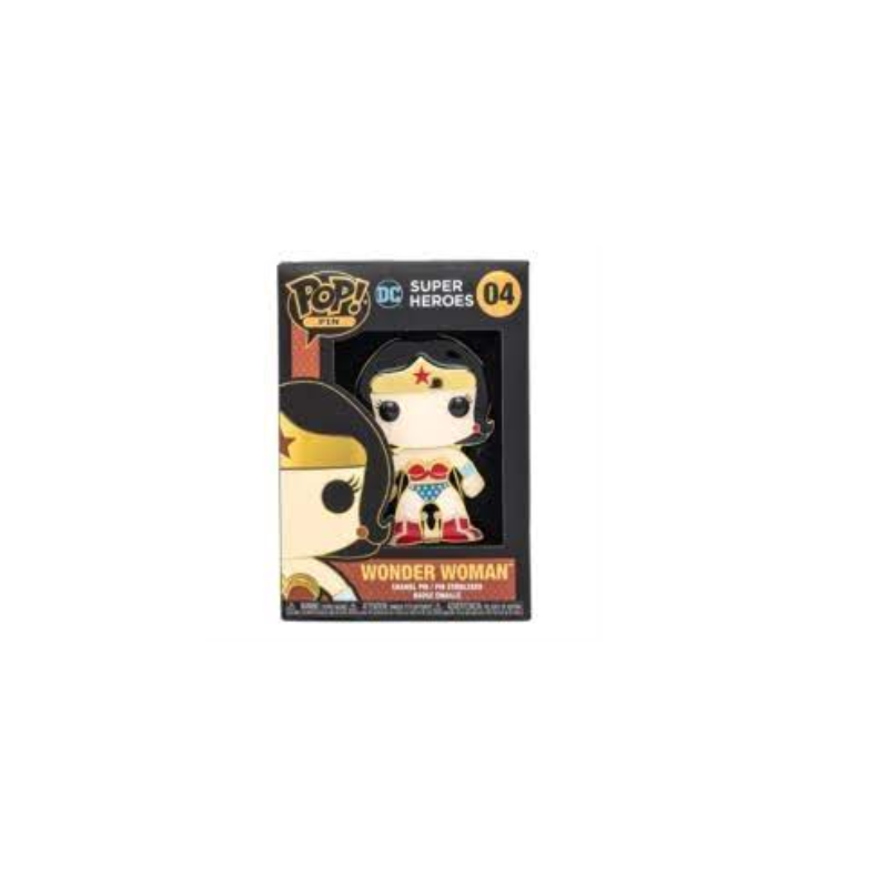 FUNKO POP PIN DC SUPER HEROES 04 WONDER WOMAN - 10 CM SPILLA SMALTATA