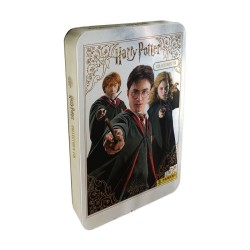 HARRY POTTER TIN BOX ARGENTO FIGURINE PER MAGHI E STREGHE con 15 BUSTINE e CARD