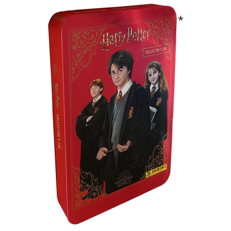 HARRY POTTER TIN BOX ROSSO FIGURINE PER MAGHI E STREGHE con 15 BUSTINE e CARD