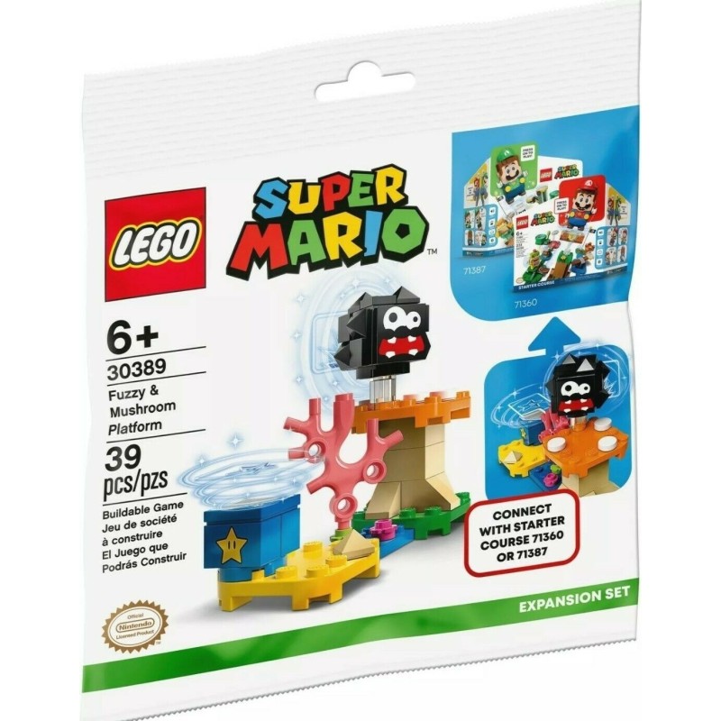 LEGO 30389 POLYBAG SUPER MARIO FUZZY & MUSHROOM PLATFORM