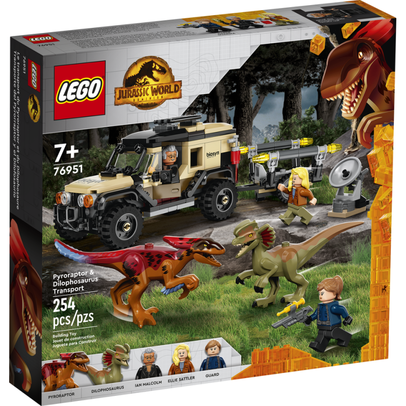 LEGO 76951 JURASSIC WORLD Trasporto del Piroraptor e del Dilofosauro APRILE 2022