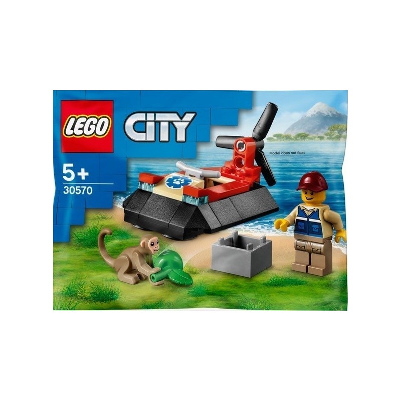 LEGO 30570 CITY  WILDLIFE RESCUE HOVERCRAFT DI SOCCORSO ANIMALI POLYBAG