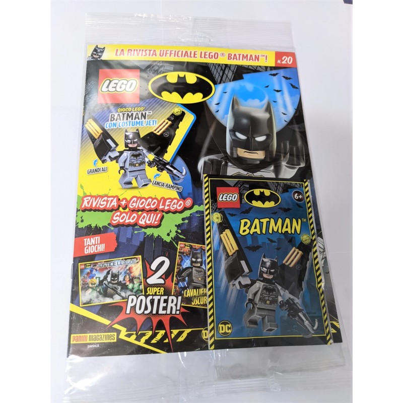 LEGO BATMAN RIVISTA MAGAZINE 28 + POLYBAG BATMAN CON COSTUME JET LIMITED EDITION