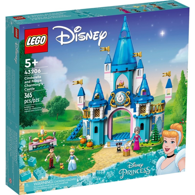 LEGO 43206 DISNEY PRINCESS IL CASTELLO DI CENERENTOLA E DEL PRINCIPE AZZURRO