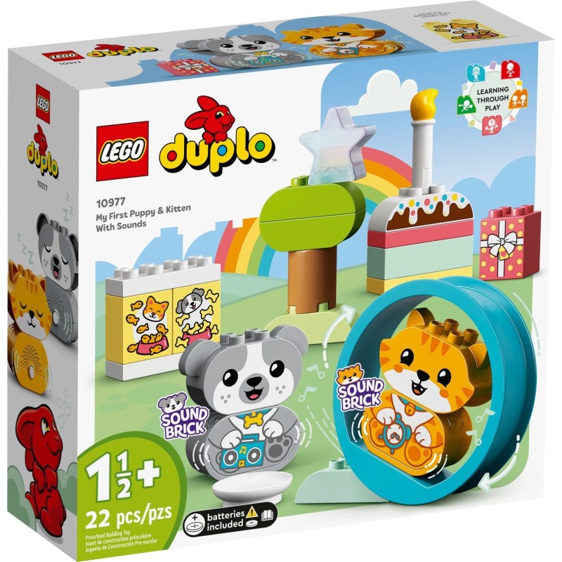 LEGO 10977 DUPLO IL MIO PRIMO CAGNOLINO E GATTINO CON SUONI GIUGNO 2022