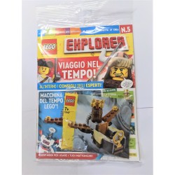 LEGO EXPLORER MAGAZINE 5 CON POLYBAG 11947 ESCLUSIVA MACCHINA DEL TEMPO - PANINI