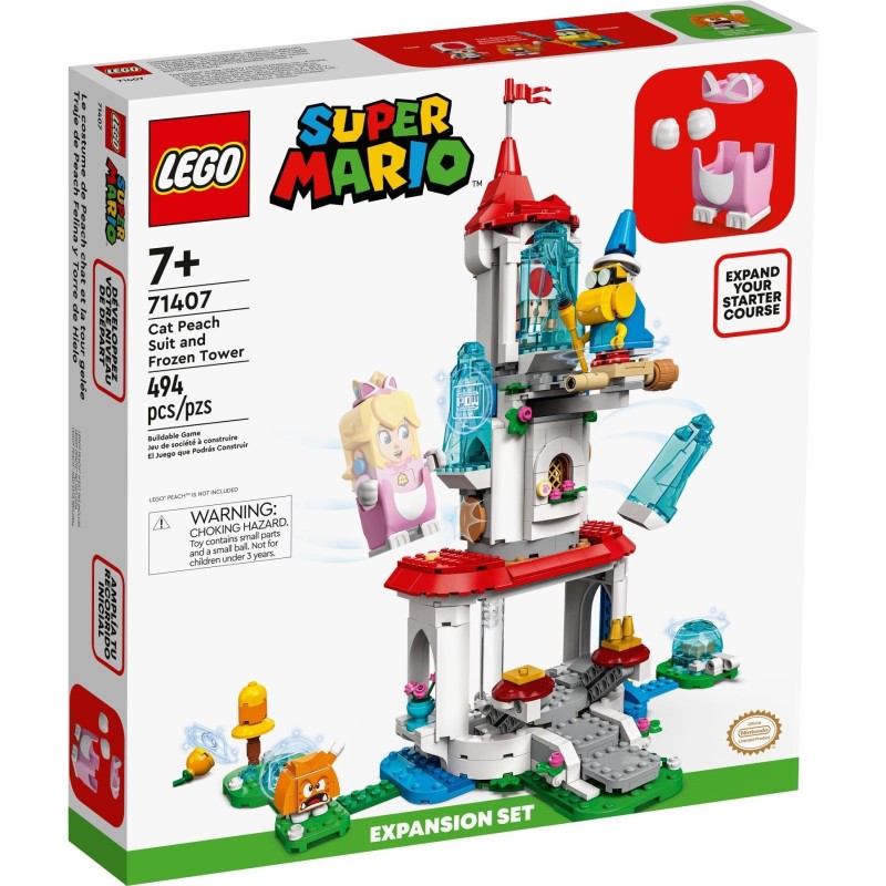 LEGO 71407 SUPER MARIO Costume di Peach gatto e Torre ghiacciata Esp. AGO 2022