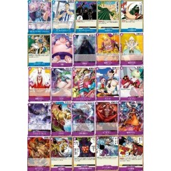 75 CARTE ROMANCE DAWN ONE PIECE CARD GAME BANDAI SET COMPLETO COMUNI E NONCOMUNI