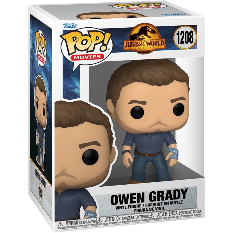 FUNKO POP MOVIES 1208 OWEN GRADY - JURASSIC WORLD DOMINION 10 CM VINYL FIGURE