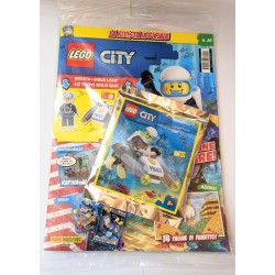 LEGO CITY RIVISTA MAGAZINE 28 + POLYBAG POLIZIOTTO SUB CON SCOOTER SUBACQUEO