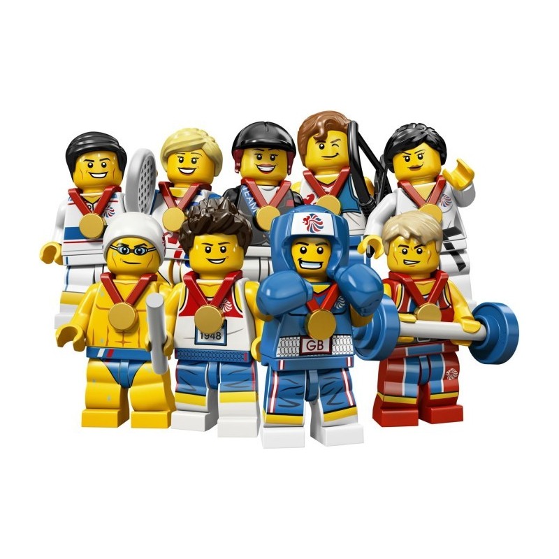 LEGO 8909 MINIFIGURES SERIE OLYMPIC TEAM GB LONDON 2012 BUSTINE CHIUSE SIGILLATE