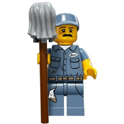 LEGO MINIFIGURES SERIE 15 71011-9 Janitor - ADDETTO ALLE PULIZIE