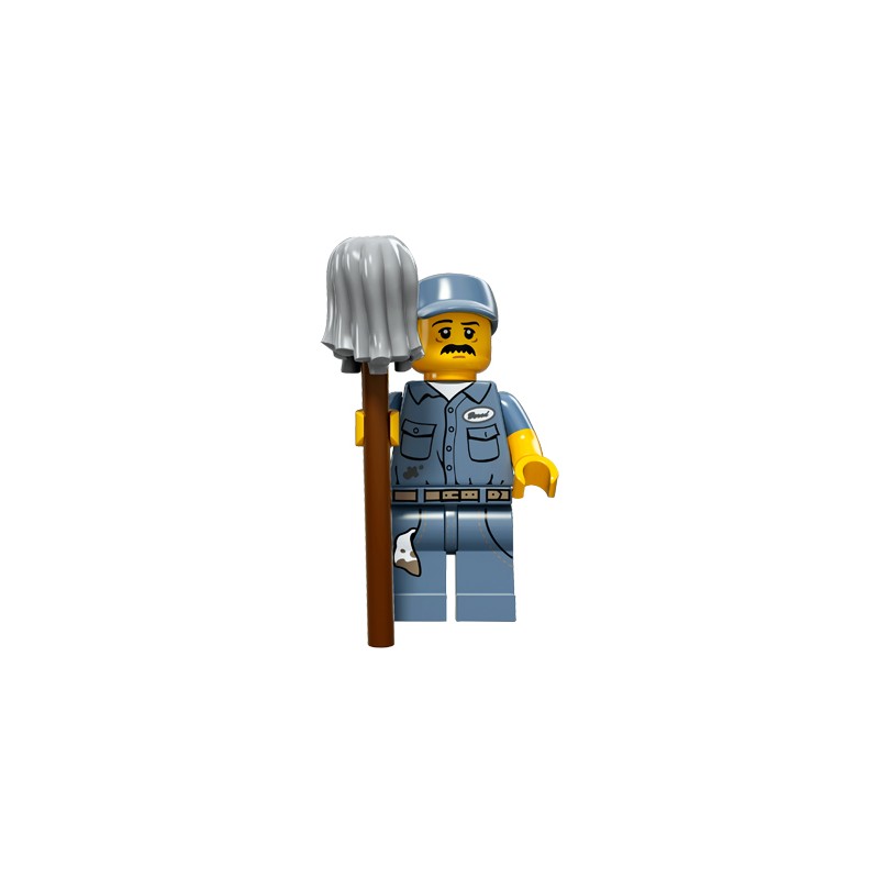 LEGO MINIFIGURES SERIE 15 71011-9 Janitor - ADDETTO ALLE PULIZIE