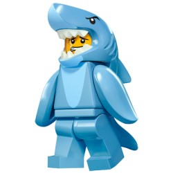 LEGO MINIFIGURES SERIE 15 71011-13 Shark Suit Guy - RAGAZZO COSTUME SQUALO
