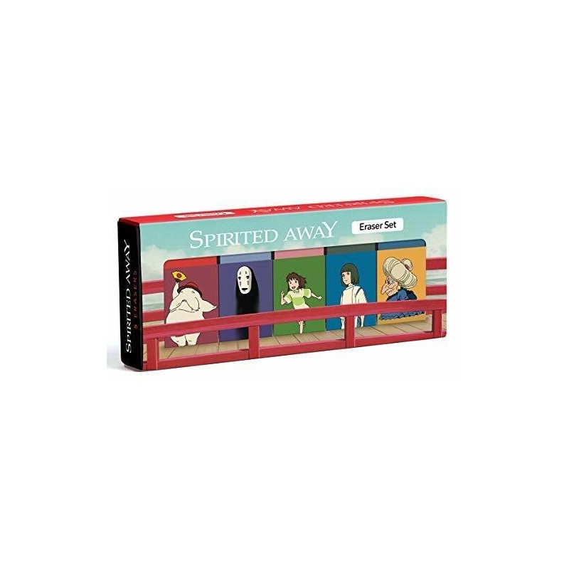 STUDIO GHIBLI - SPIRITED AWAY - LA CITTA' INCANTATA 5 GOMME - ERASERS SET