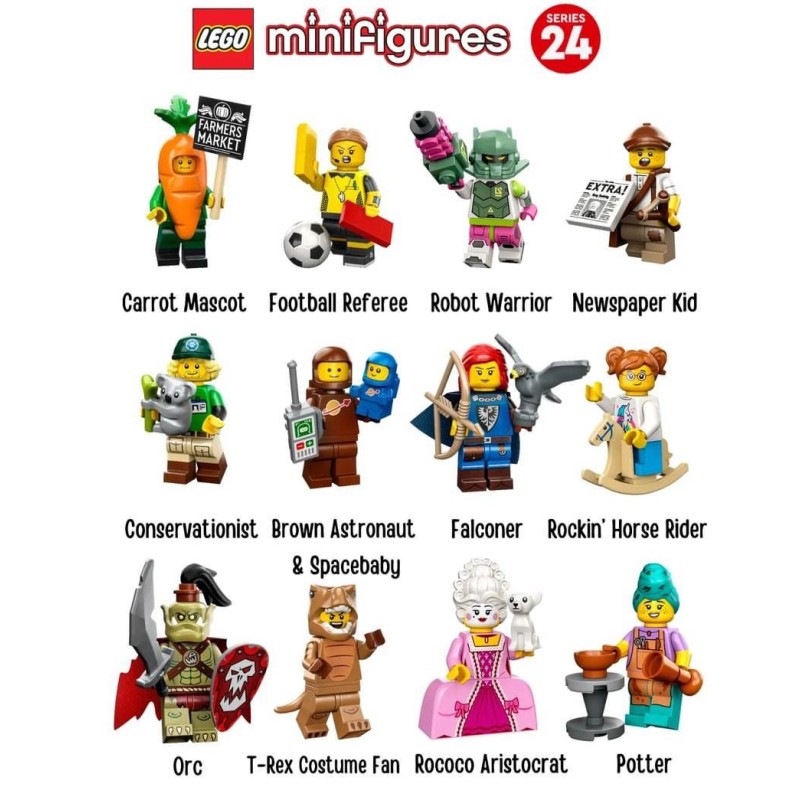 LEGO 71037 - 12 MINIFIGURES SERIE 24 COMPLETA DA GENNAIO 2023