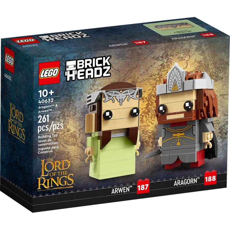 LEGO 40632 BRICKHEADZ ARAGOM E ARWEN SIGNORE DEGLI DEGLI ANELLI