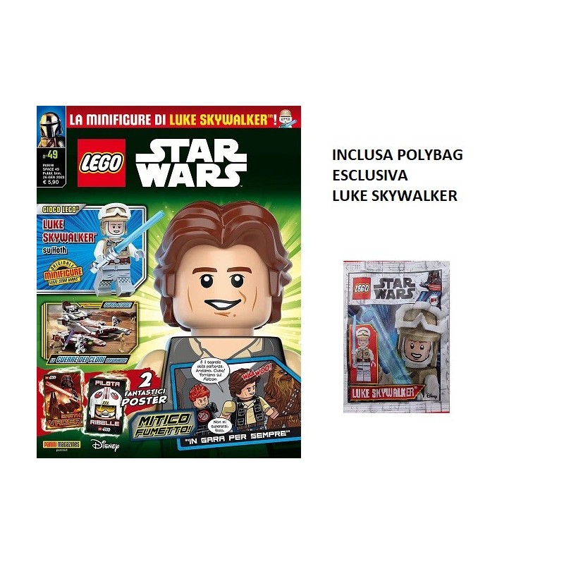LEGO STAR WARS RIVISTA MAGAZINE N 49 IN ITALIANO + POLYBAG LUKE SKYWALKER
