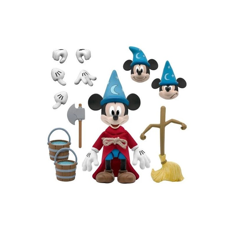 Disney Ultimate Action Figure Topolino l'Apprendista Stregone 18cm Super7