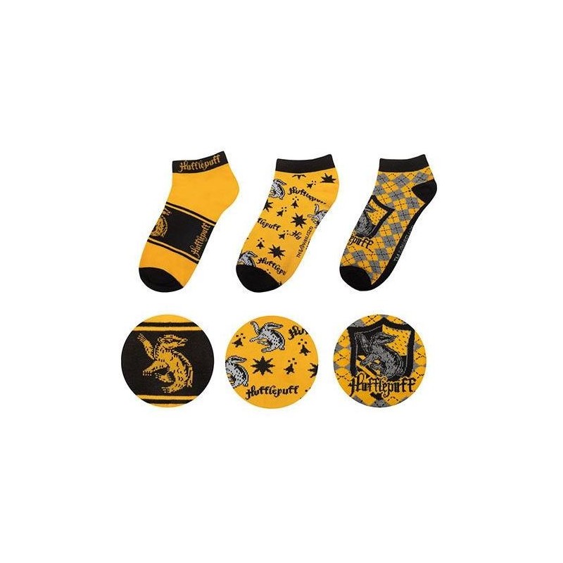 Harry Potter - Set of 3 Socks Ankle - Hufflepuff CALZINI 3 PAIA