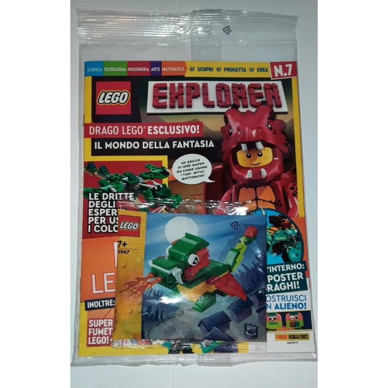 LEGO EXPLORER MAGAZINE 7 CON POLYBAG 11967 ESCLUSIVA DRAGO