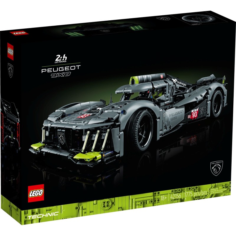 LEGO 42156 TECHNIC PEUGEOT 9X8 HYPERCAR LE MANS MAGGIO 2023-2024-2025