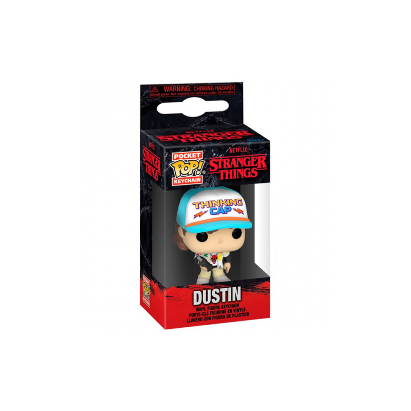 FUNKO POP DUSTIN STRANGER THINGS VINYL KEYCHAIN 4CM