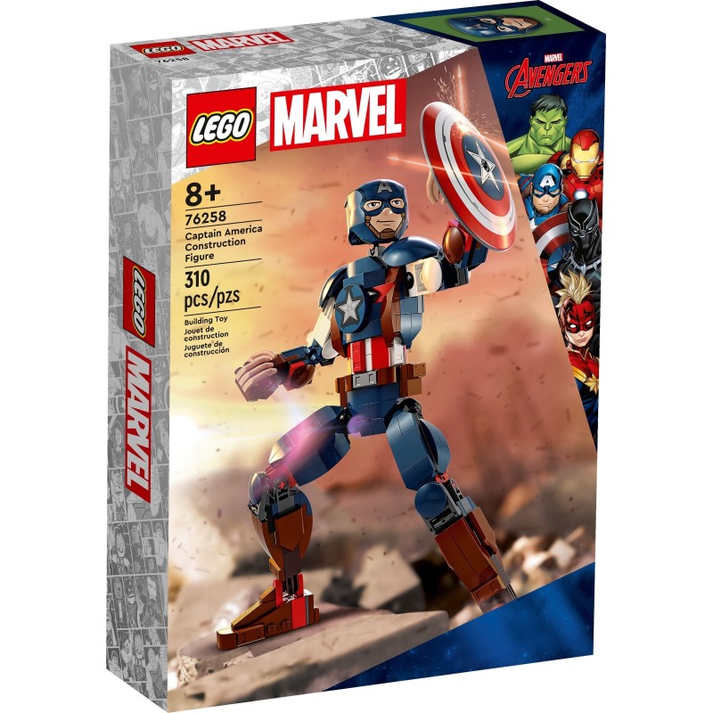 LEGO 76258 MARVEL SUPER HEROES PERSONAGGIO DI CAPTAIN AMERICA GIUGNO 2023