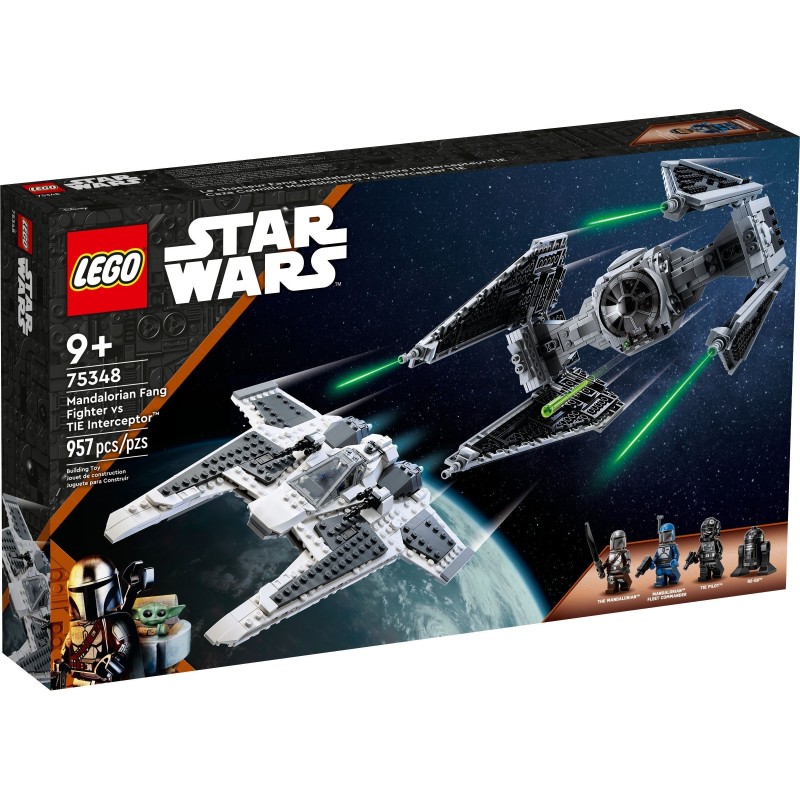 LEGO 75348 STAR WARS Mandalorian Fang Fighter vs TIE Interceptor MAGGIO 2023